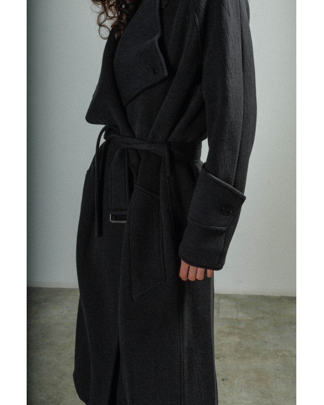 Ixos K23I10118 Black Long Coat - Image 5