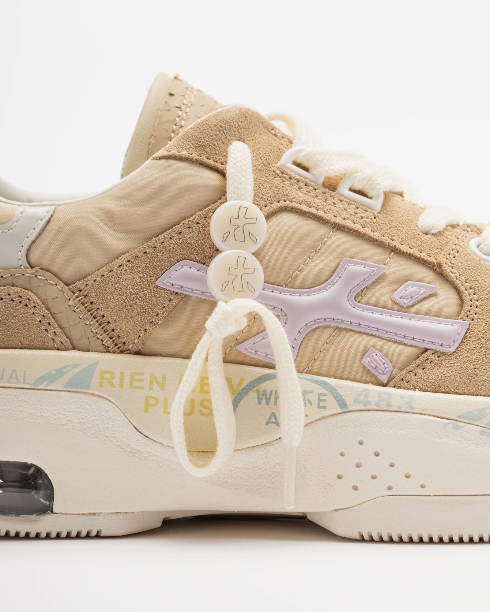 Premiata DRAKED 368 Beige Sneakers - Image 4