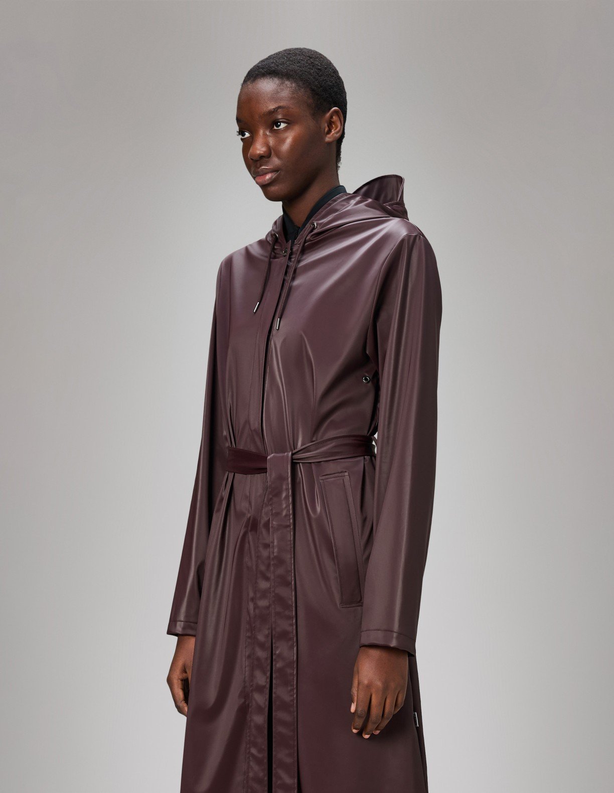 Parka Rains A-Line Longer W Jacket Purple - Image 2