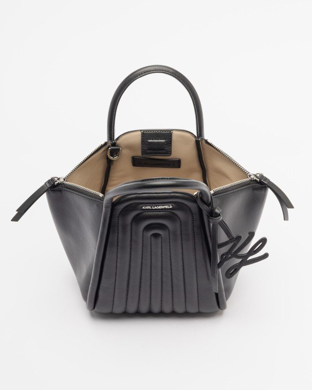 Karl Lagerfeld K/Wellen Tote Bag Black - Image 5