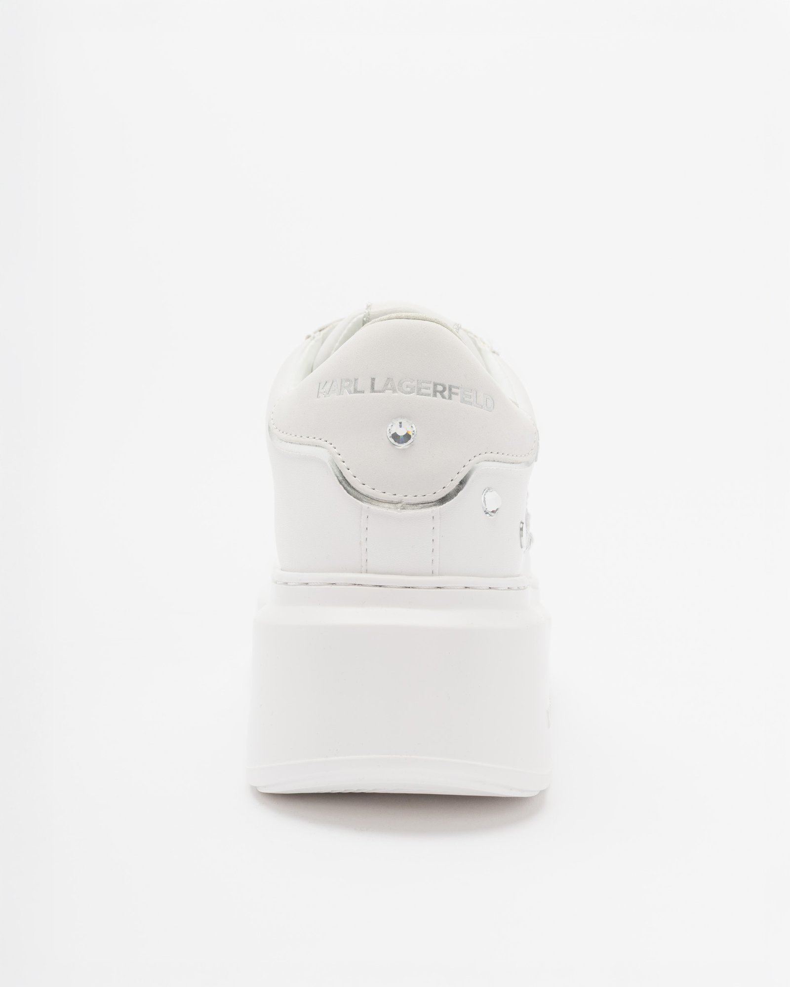 Karl Lagerfeld AnaKapri Autograph Studs White Platform Sneakers - Image 5