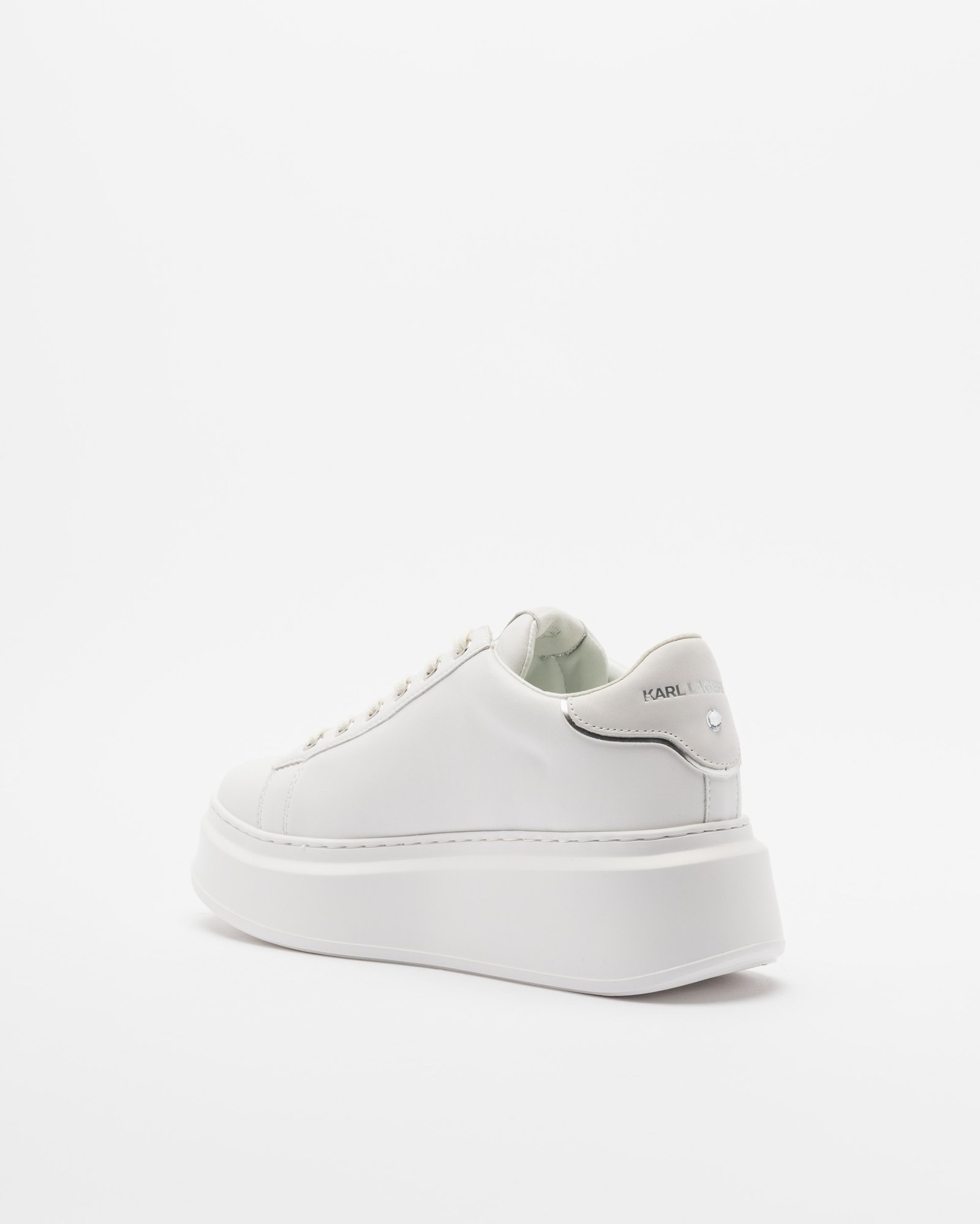 Karl Lagerfeld AnaKapri Autograph Studs White Platform Sneakers - Image 3