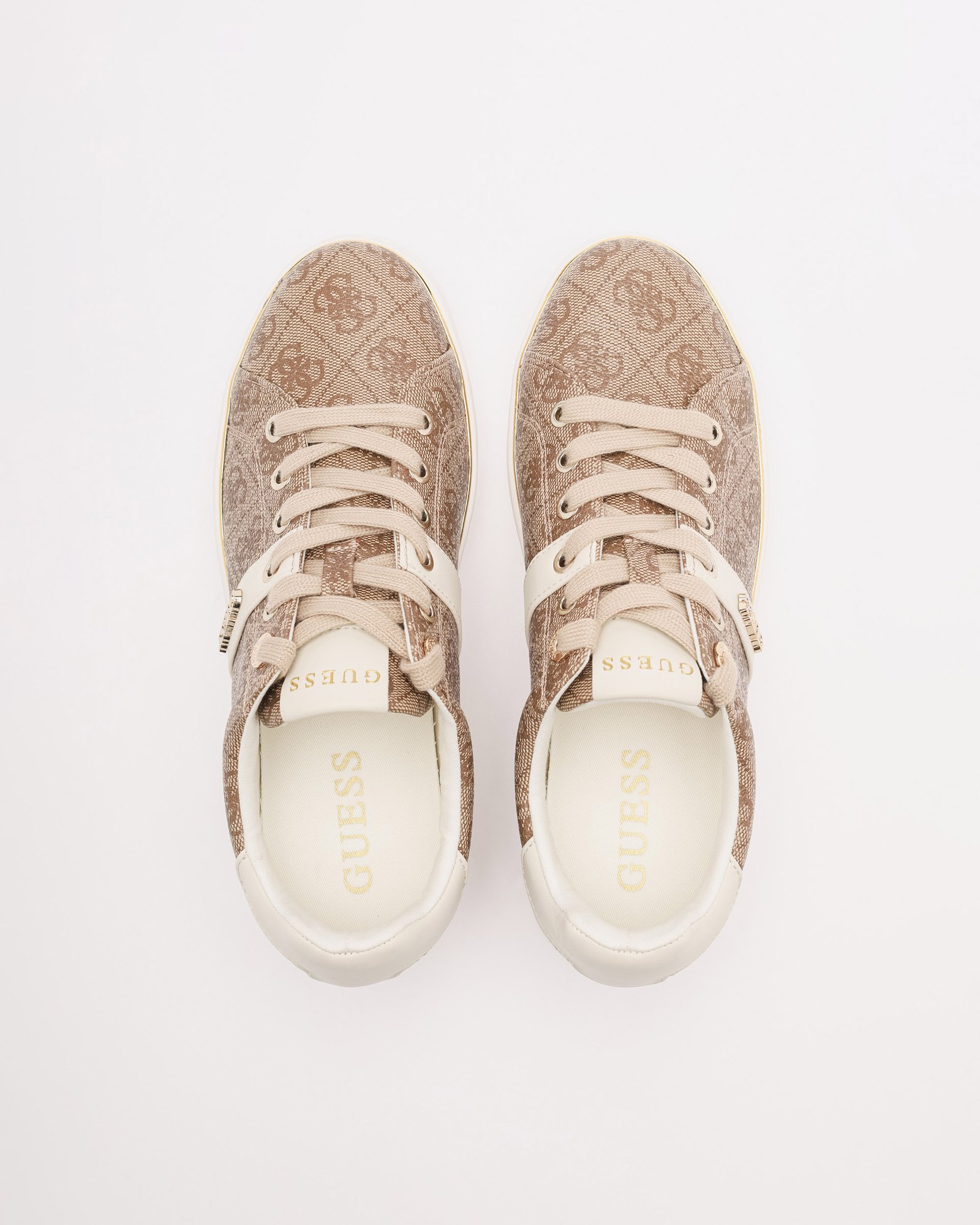 Guess FLFBTZFAL12 Beige Sneakers - Image 4