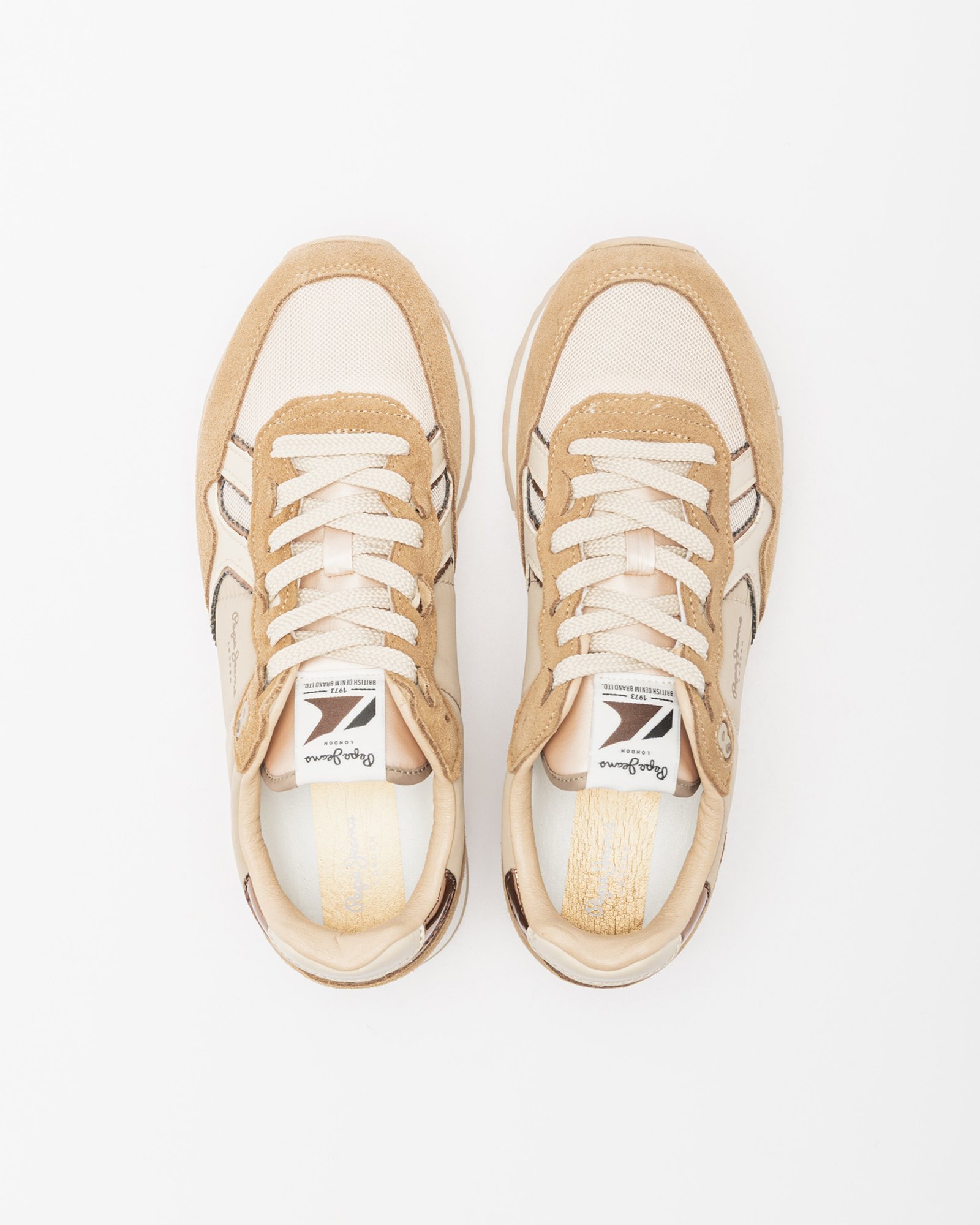 Pepe Jeans London Brit Mirror Camel sneakers - Image 4