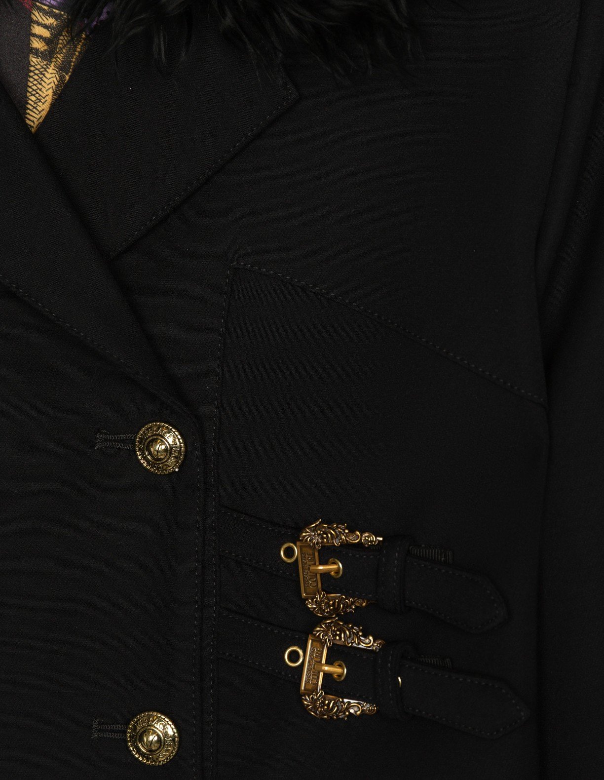 Versace Jeans Couture Cropped Jacket 79HAQ700 Black - Image 2