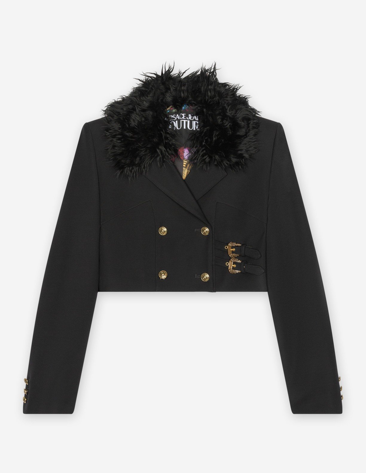 Versace Jeans Couture Cropped Jacket 79HAQ700 Black