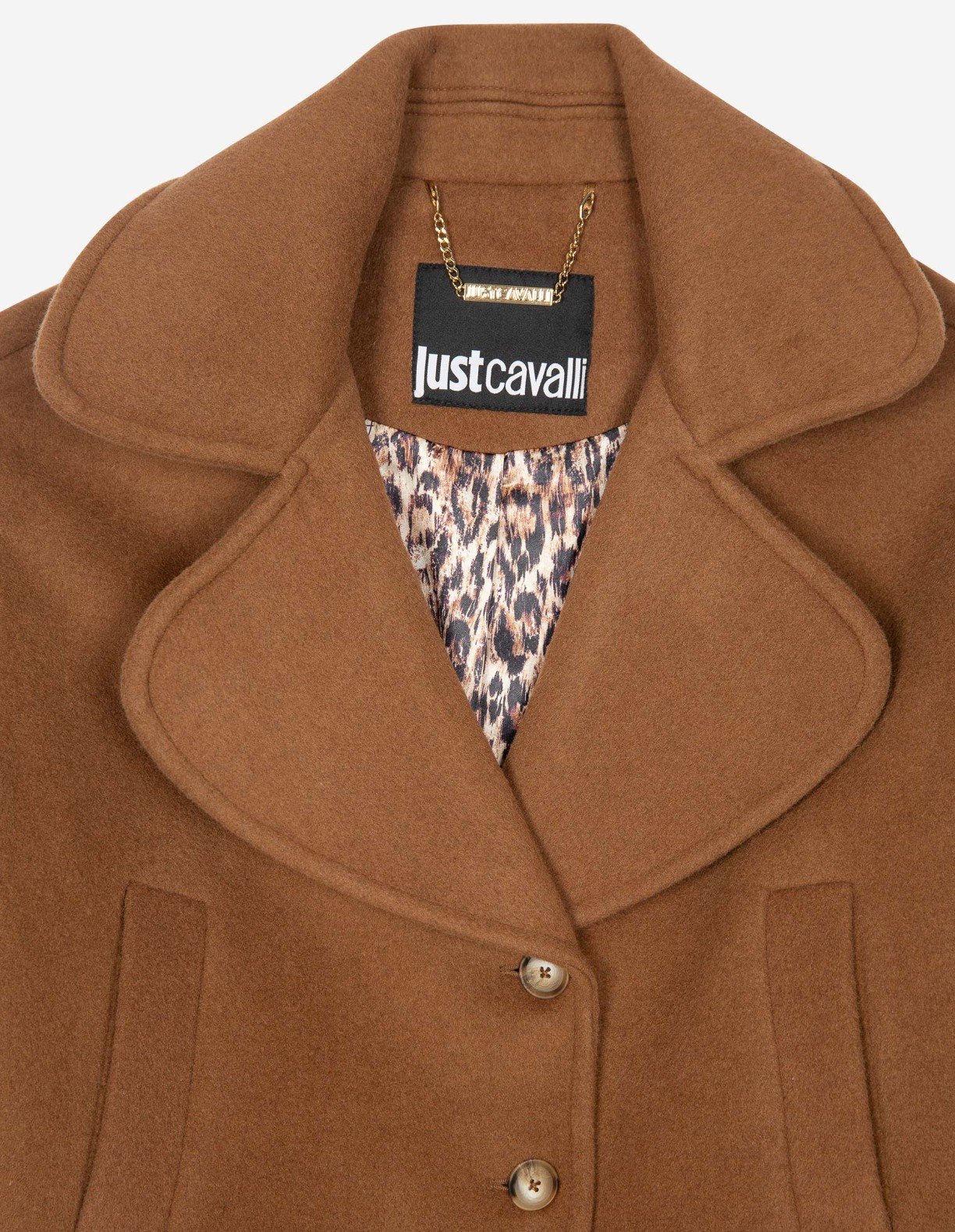 Just Cavalli CRX Wool Coat Camel - Image 2