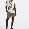 OAS Meadow White Terry Cotton Toweling Short Sleeve Shirt - White
