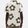OAS Meadow White Terry Cotton Toweling Short Sleeve Shirt - White