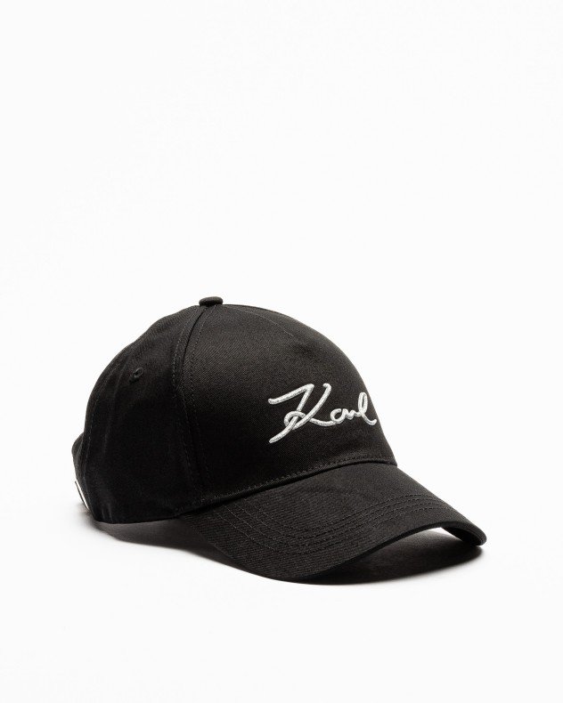 Karl Lagerfeld K/Signature Glitter Cap Black Boné - Black