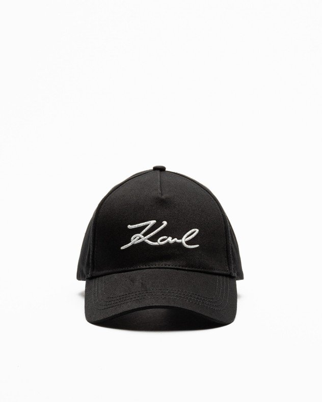 Karl Lagerfeld K/Signature Glitter Cap Black Boné - Black
