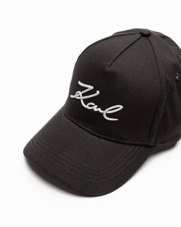 Karl Lagerfeld K/Signature Glitter Cap Black Boné - Black
