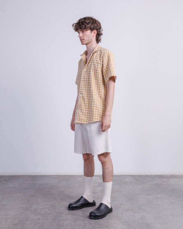 OAS Sculpt Box Terry Cuba Yellow Short sleeve shirt - Yellow