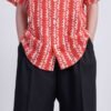 OAS Red Scribble Cuba Red Short sleeve shirt - Red