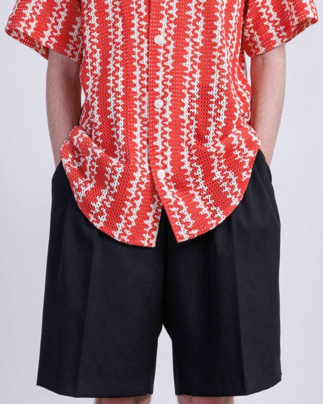 OAS Red Scribble Cuba Red Short sleeve shirt - Red