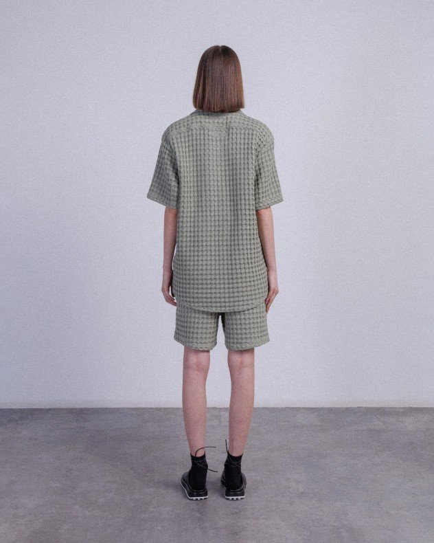 OAS Dusty Green Cuba Green Short sleeve shirt - Green