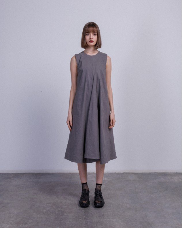 Malloni M24E40788 Gray Long dress - Gray