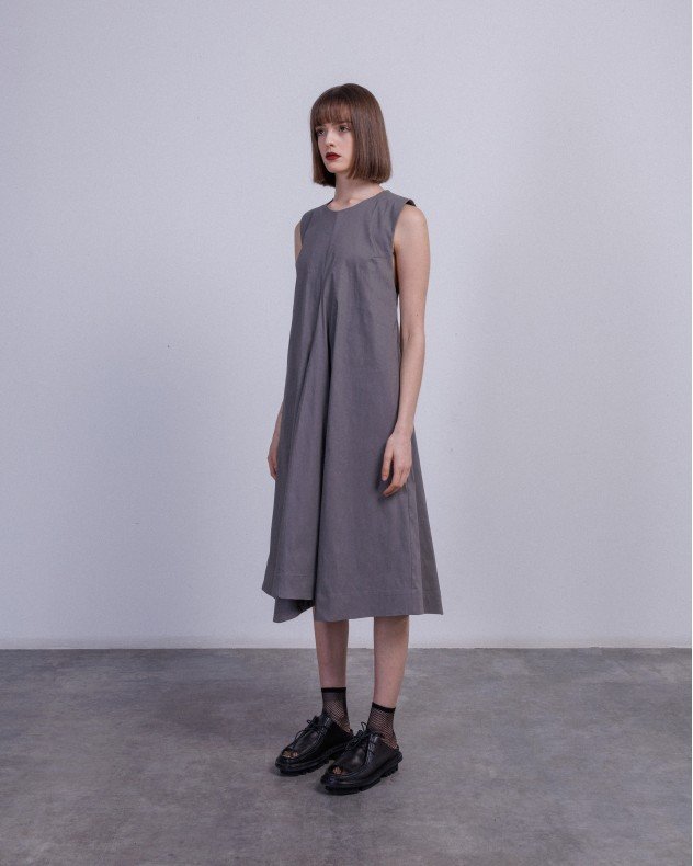 Malloni M24E40788 Gray Long dress - Gray