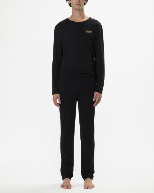 Moschino Underwear A5001 Black Pajamas - Black