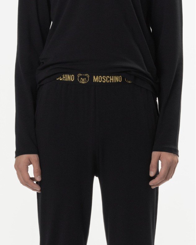 Moschino Underwear A5001 Black Pajamas - Black