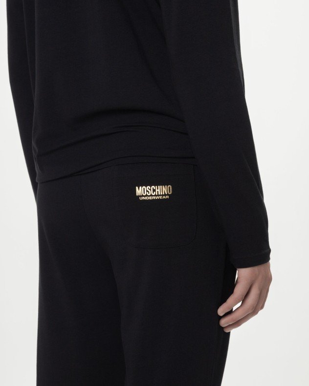 Moschino Underwear A5001 Black Pajamas - Black