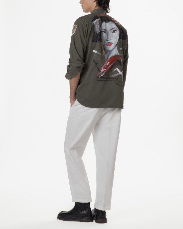 Notprinted AUSTRIA GEISHA1 Green Shirt - Green