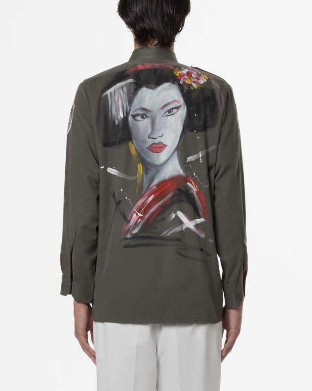 Notprinted AUSTRIA GEISHA1 Green Shirt - Green