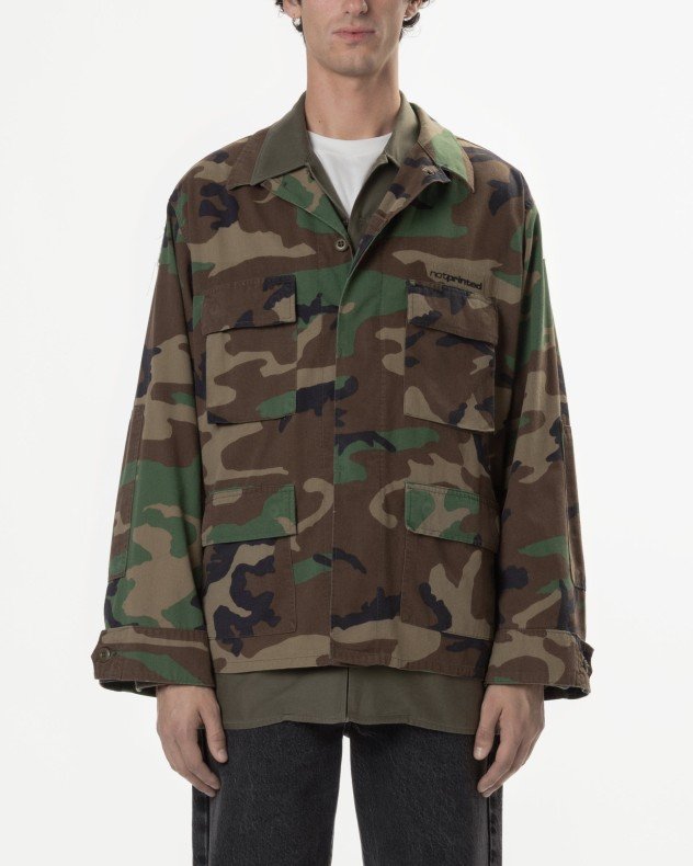 Notprinted CAMOUFLAGE CARE Green Shirt - Green