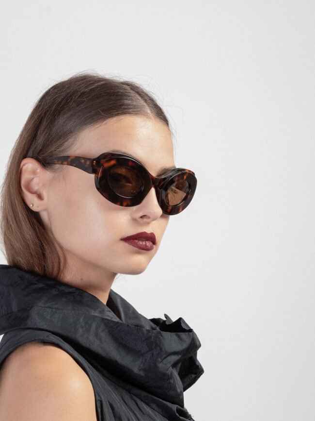 Henrik Vibskov AW24STUD-A903 Brown Sunglasses - Brown