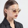 Henrik Vibskov AW24STUD-A903 Brown Sunglasses - Yellow