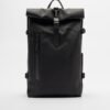 Rains Rolltop Rucksack Beige Backpack - Black