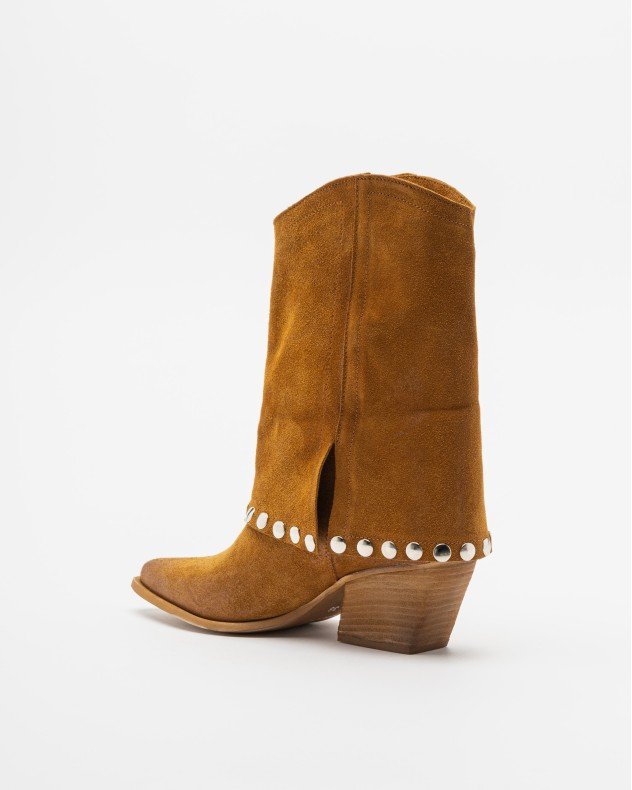 PROF FRED Taupe Cowboy boots - Camel