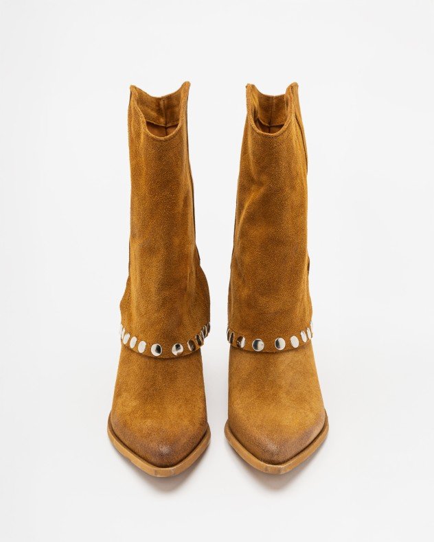 PROF FRED Taupe Cowboy boots - Camel