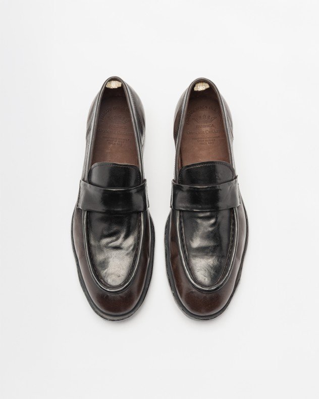 Officine Creative SOUND/001 Brown Moccasins - Black