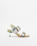 4ccccees OSHA LINE MID Black Sandals - White