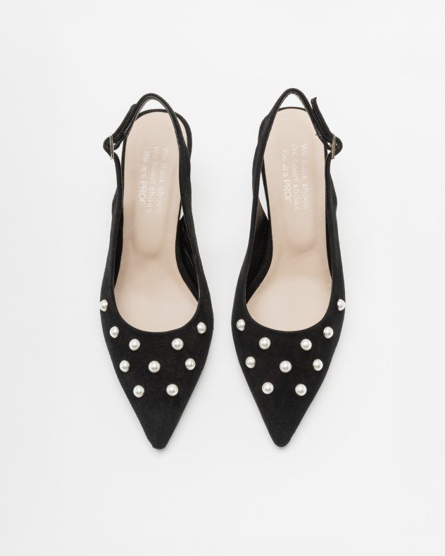 PROF 2000 Purple Slingback shoe - Black