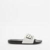 EA7 7X000108 Black Sliders - White