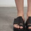 Trippen OFFSET Black Slide sandals - Black