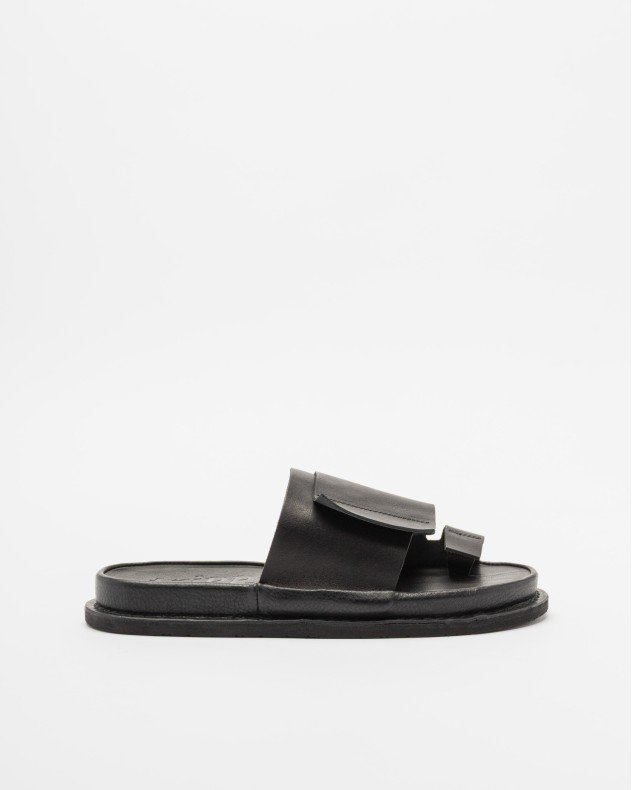Trippen OFFSET Black Slide sandals - Black