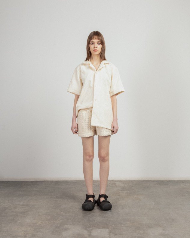 OAS Cream Golconda Cuba White Short sleeve shirt - White