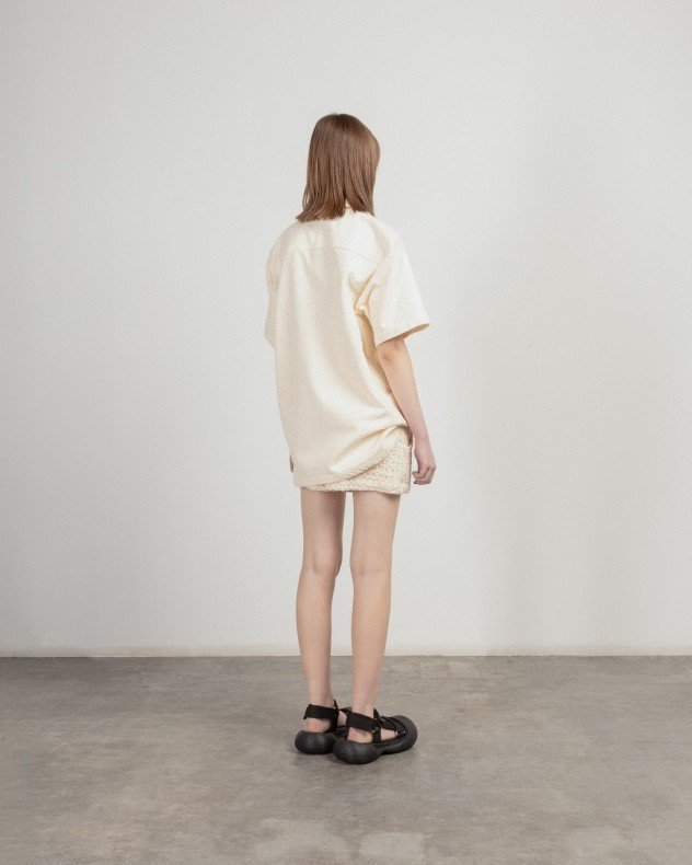 OAS Cream Golconda Cuba White Short sleeve shirt - White