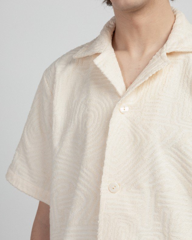 OAS Cream Golconda Cuba White Short sleeve shirt - White