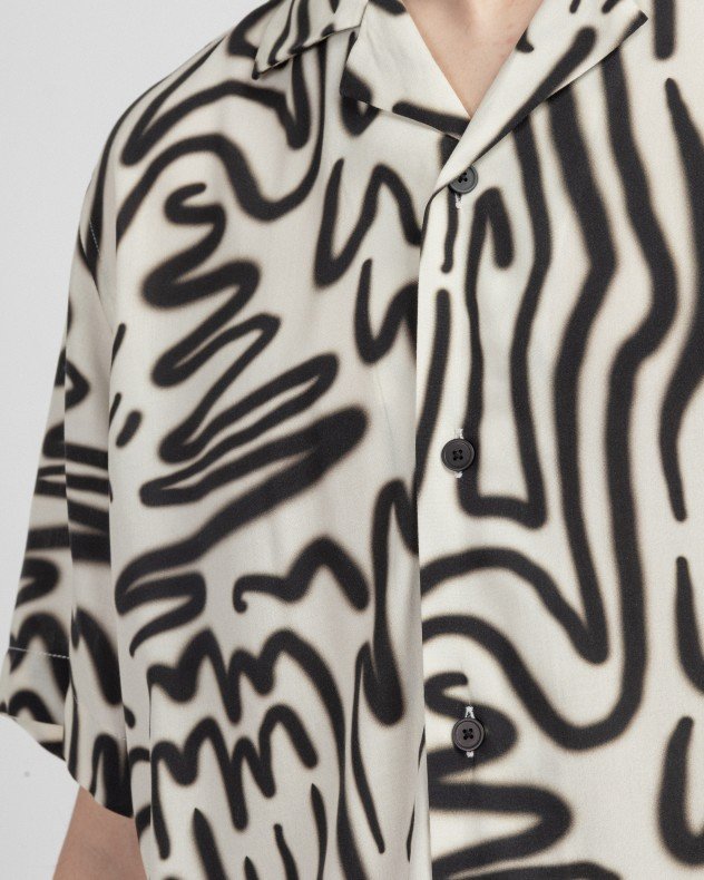 OAS 7005-55 White Short sleeve shirt - White