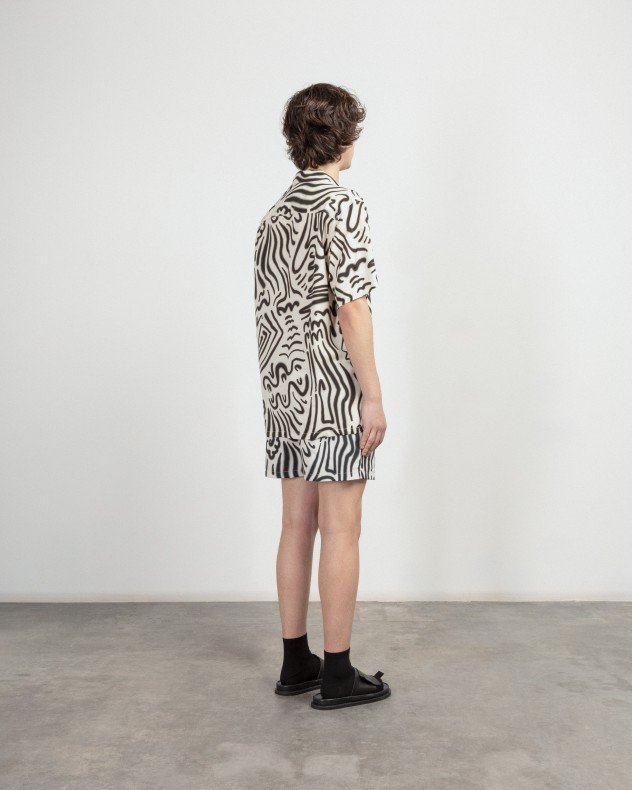 OAS 7005-55 White Short sleeve shirt - White