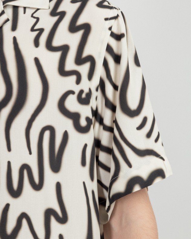 OAS 7005-55 White Short sleeve shirt - White