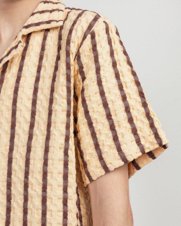 OAS 7006-06 Beige Short sleeve shirt - Beige