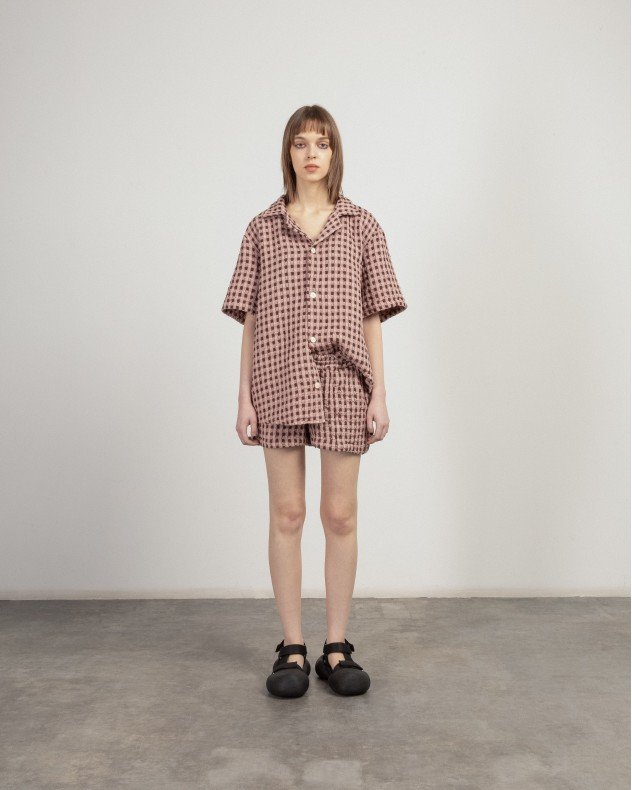 OAS 7006-07 Rose Short sleeve shirt - Rose