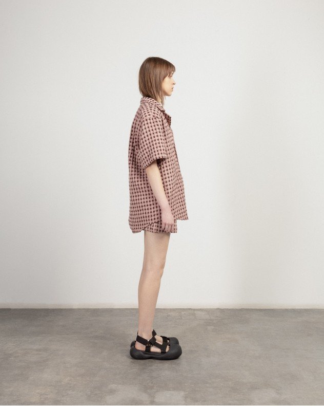 OAS 7006-07 Rose Short sleeve shirt - Rose