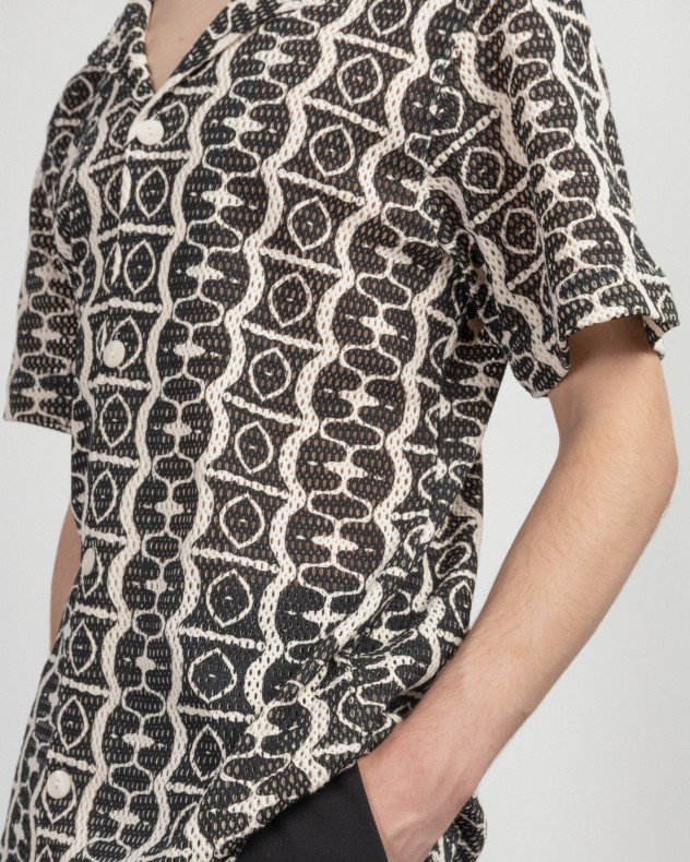 OAS Hypnotise Cuba Black Short sleeve shirt - Black