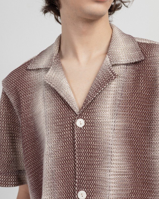 OAS 7014-05 Beige Short sleeve shirt - Beige